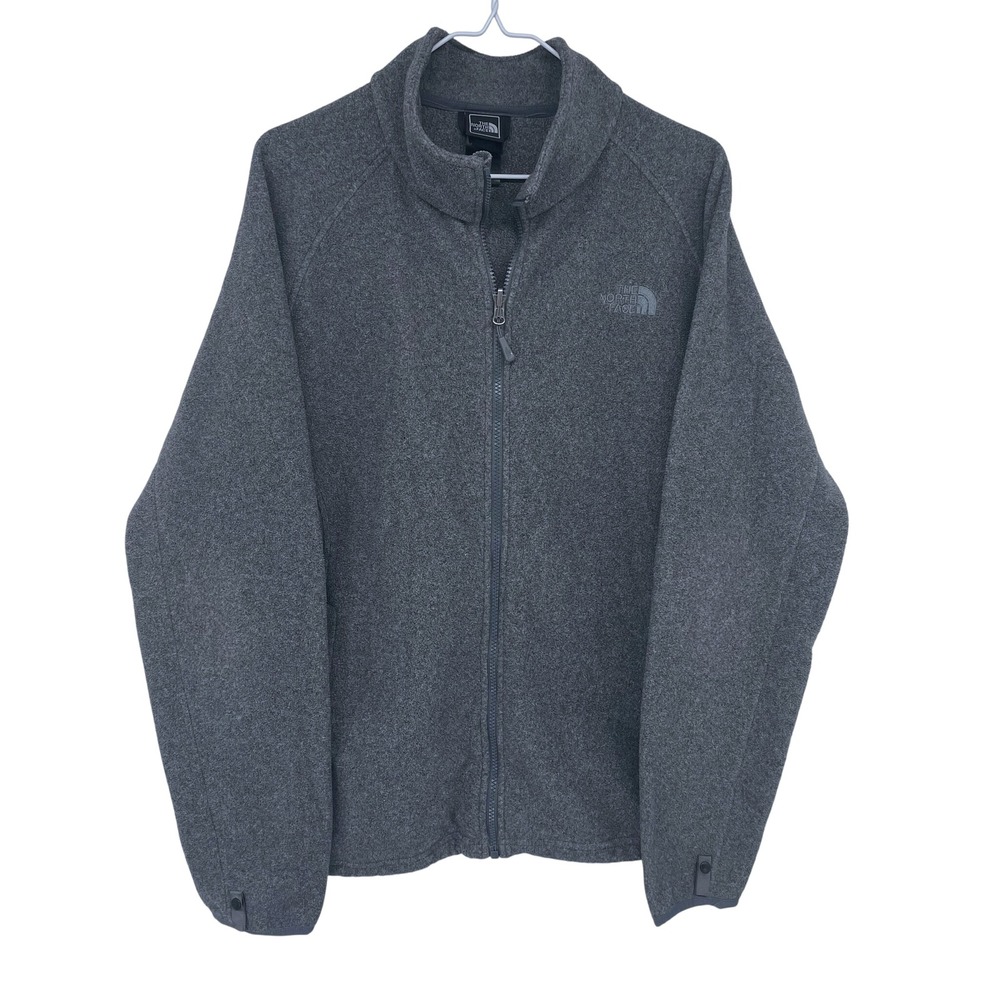 Gray The North Face Full Zip Fleece Jacket‎ Large Mens Sweatshirt Outdoor